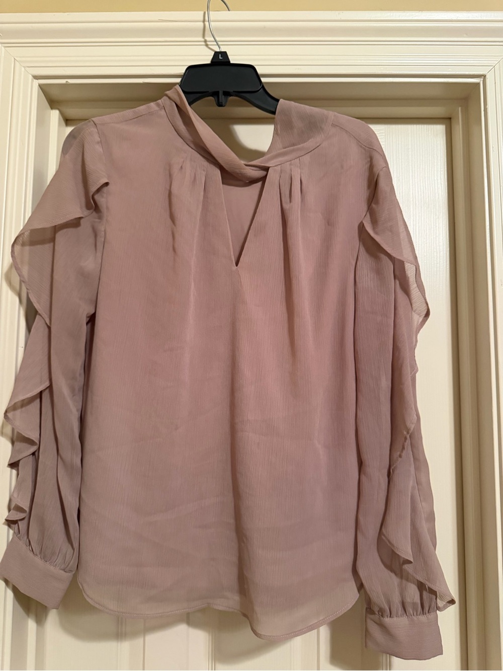The Limited Dusty Rose Ruffle Sleeve Blouse